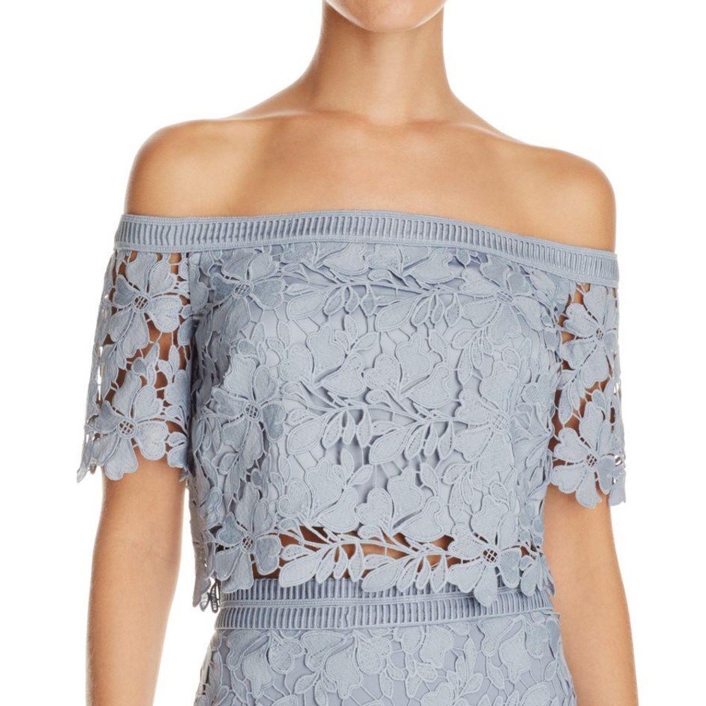 Bardot off the shoulder crop top